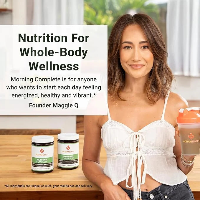 ACTIVATEDYOU Morning Complete Daily Wellness Greens Superfood Drink Mix for Gut Health w/Prebiotics, Probiotics, Antioxida...
