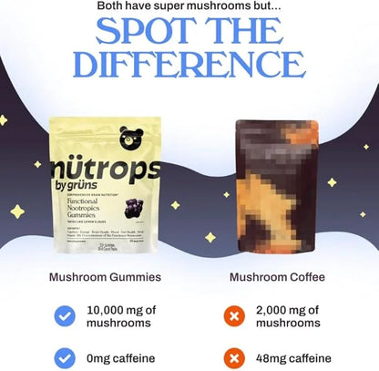 Gruns Nutrops, Sugar-Free Functional Nootropics Mushroom