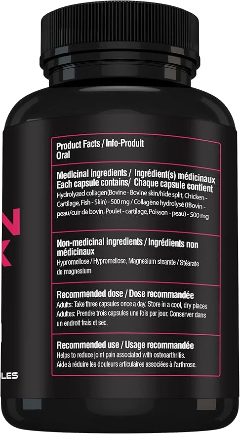 ORPHIC NUTRITION Collagen Peptides Capsules Women,1800mg Multi 90 Caps