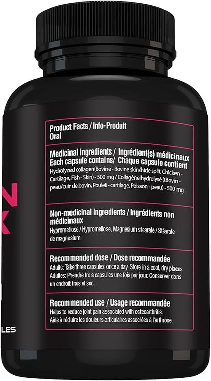 ORPHIC NUTRITION Collagen Peptides Capsules Women,1800mg Multi 90 Caps