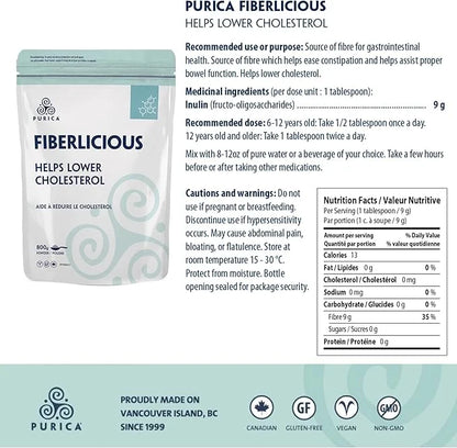 Purica Fiberlicious Chicory Root Fibre 800g 100% Pure