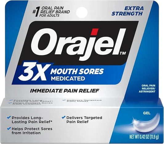 Orajel 3X for Mouth Sores: Maximum 0.42oz- From #1 Oral
