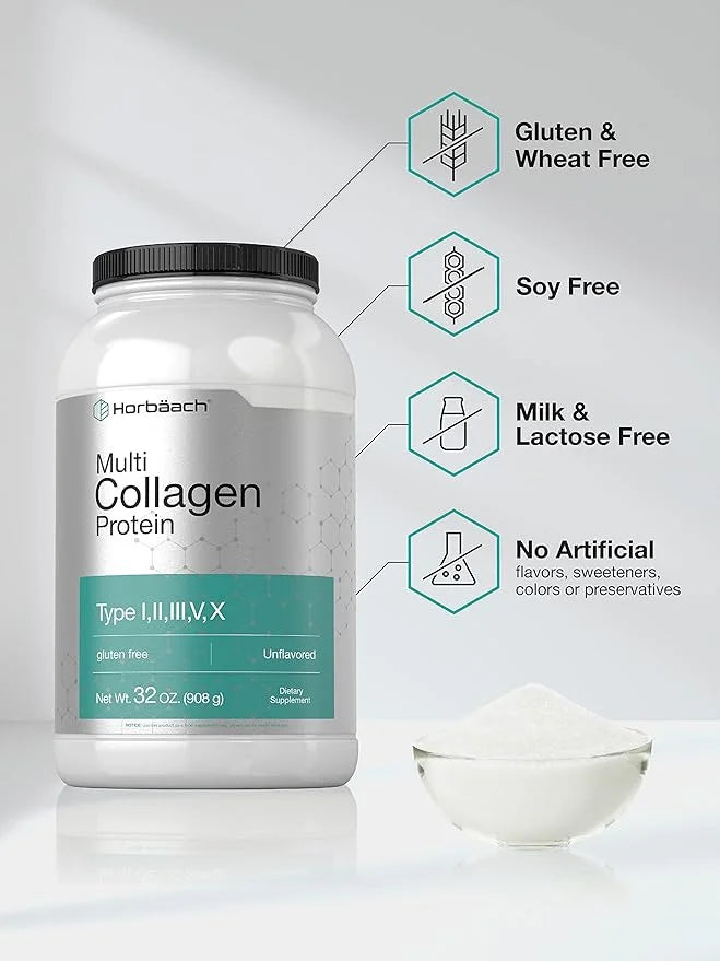 Horbaach Multi Collagen Protein Powder 32 oz