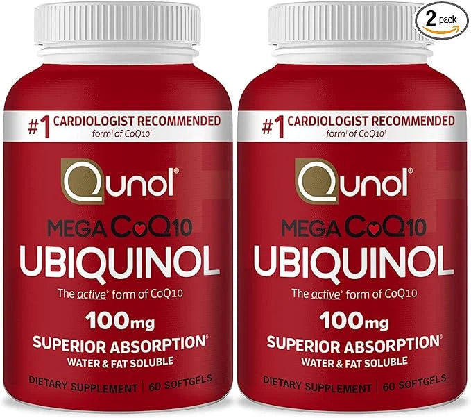 Qunol Ubiquinol CoQ10 100mg Softgels, Mega 100mg - Q10 for 4 Month 60 Count 2)