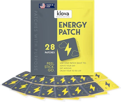 Klova Energy Patches with Caffeine, Green B3 and B6 -