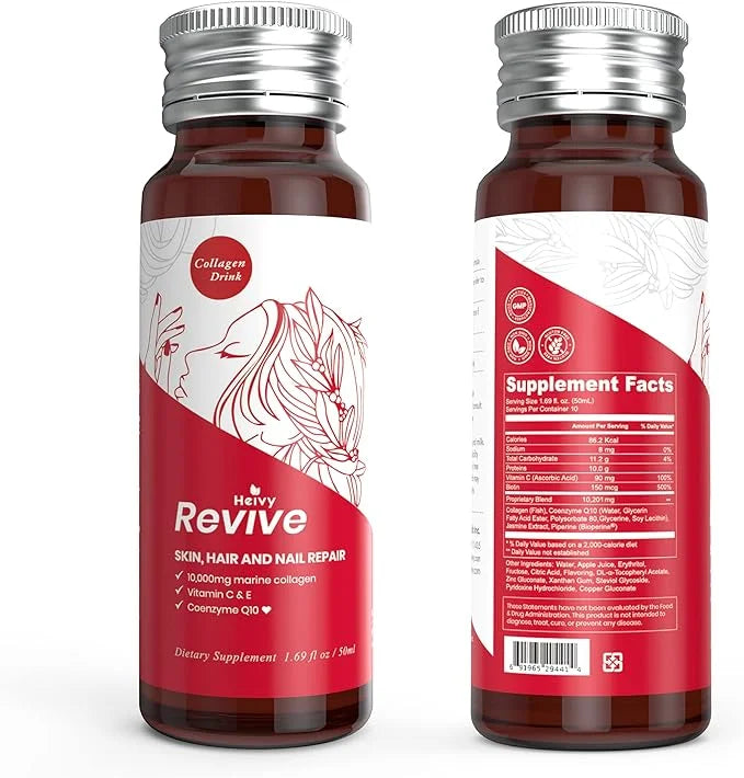 Liquid Collagen for Women, Collagen Drink 10,000mg Marine 1.69 Fl 10)