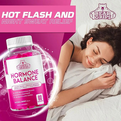 Hormone Balance for Women - PMS Relief Gummies and Bloating Relief for Women, Balance Complex for Women - All-in-One Menop...