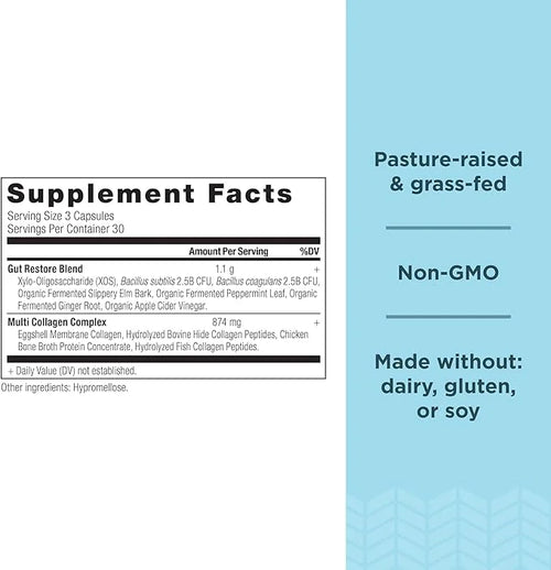 Collagen Pills with Probiotics for Gut 90 Ct,