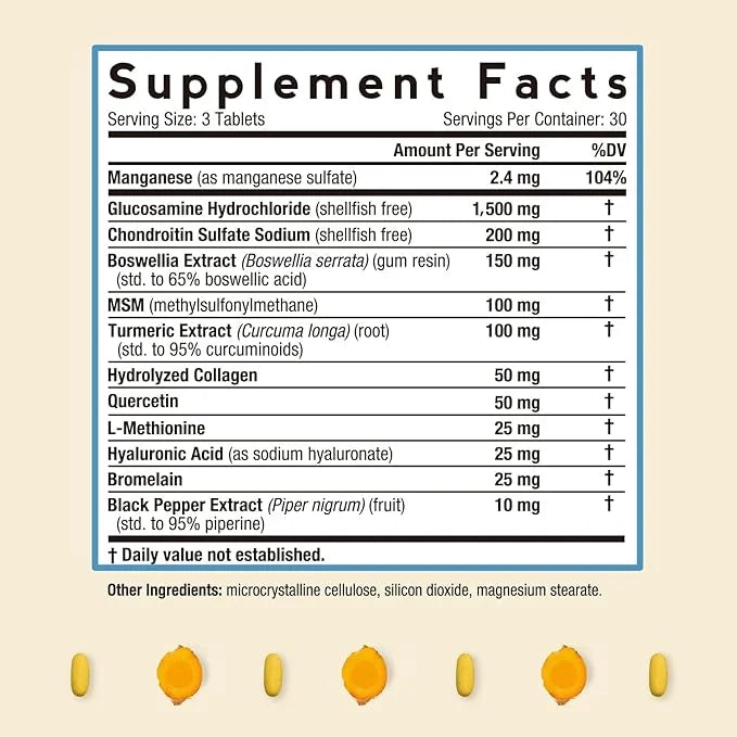 Doctor's Recipes Glucosamine Chondroitin MSM Turmeric 90 Tablets