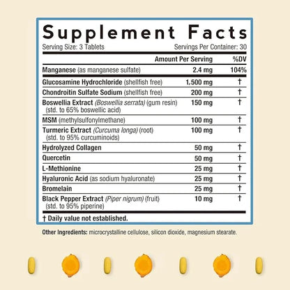 Doctor's Recipes Glucosamine Chondroitin MSM Turmeric 90 Tablets
