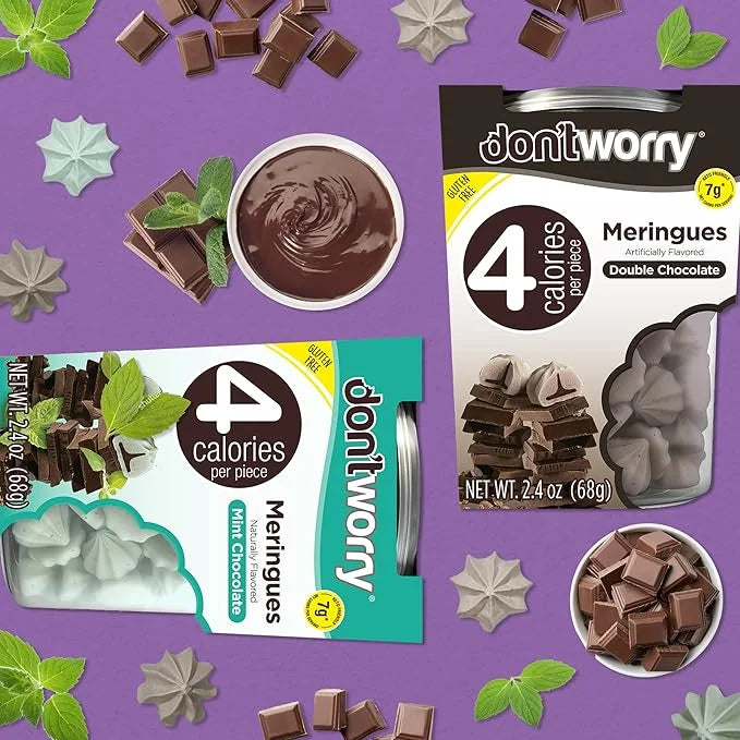 Don't Worry Keto Friendly Meringue Cookies - Chocolate & Hazelnut Cookies, Only 4 Calories per Piece!, Gluten Free Cookies...