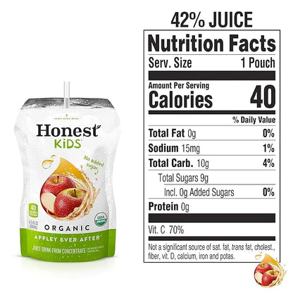 Honest Kids, Organic Juice Drink, Appley Ever After, 6.75 Fl Oz, 8 Pack - Product Image