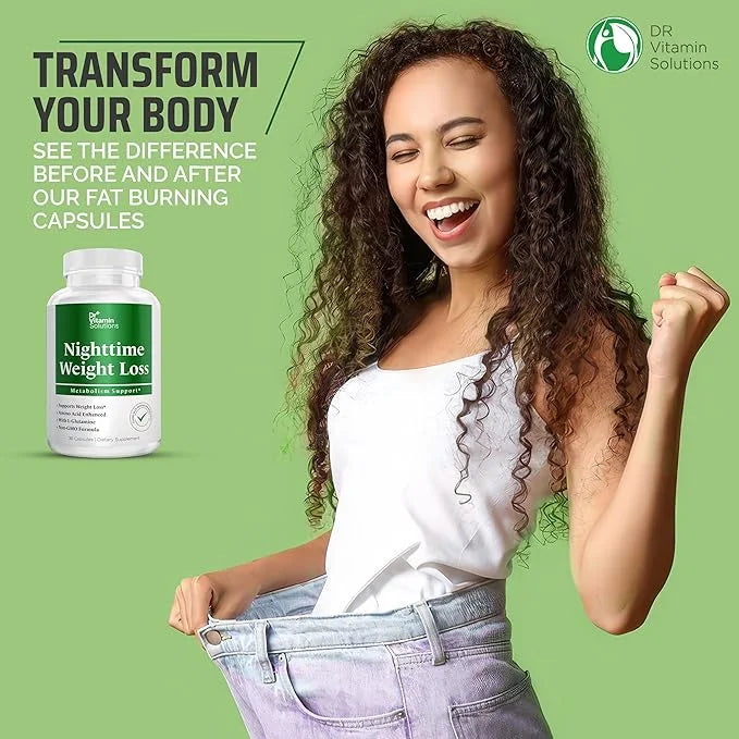 DR. Vitamin Nighttime Fat Burner Supplements - Appetite Suppressants for Weight Loss - Night-Time Fat Burner for Women and...