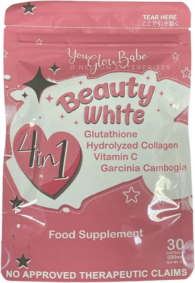 You Glow Babe Beauty White 4 1 Glutathione 30 Capsules