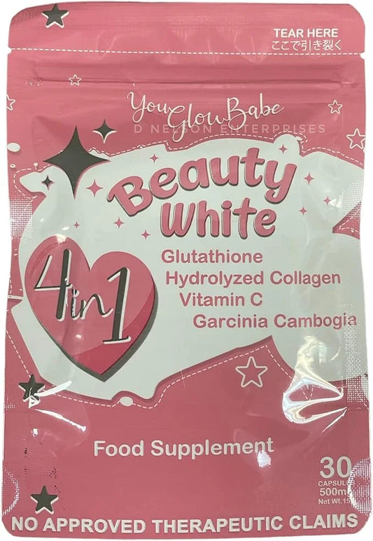 You Glow Babe Beauty White 4 1 Glutathione 30 Capsules