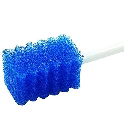 Oral Care Swabs Disposable- Blue 100 Counts - Product Image