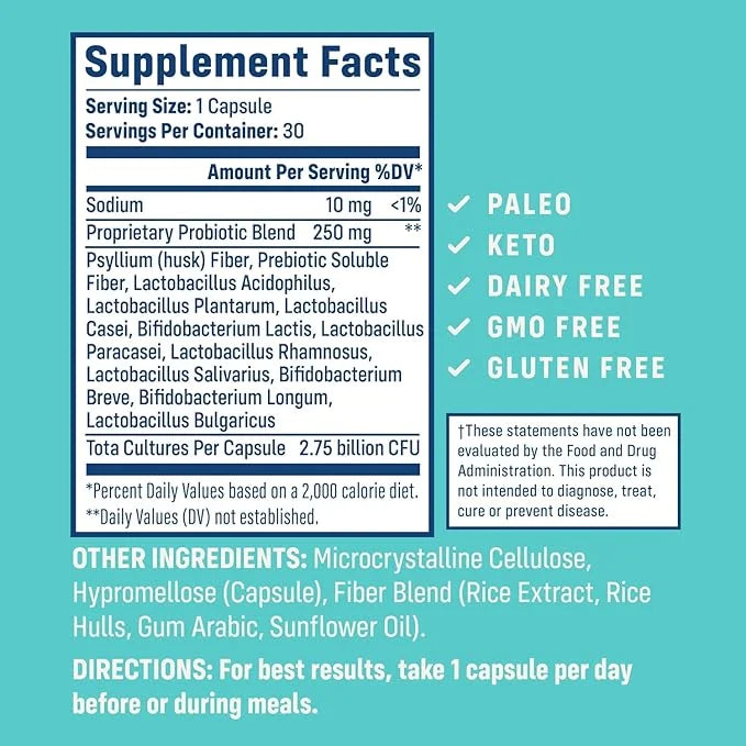 NativePath Daily Probiotic, 10-Strain Custom Blend 82 Billion 60 Count