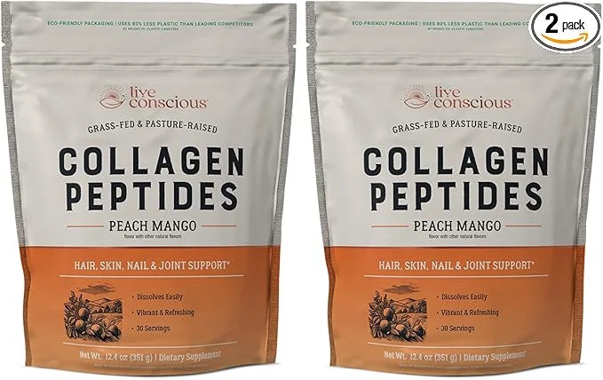 Live Conscious Collagen Peptides Powder (2-Pack)