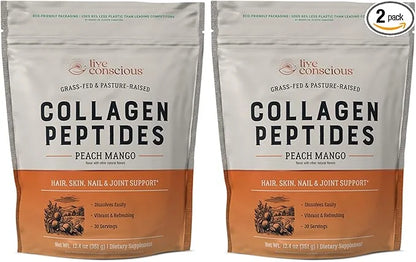 Live Conscious Collagen Peptides Powder (2-Pack)