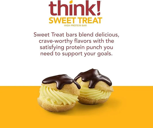 think! Protein Bars, High Protein Snacks, Gluten Free, Kosher Friendly, Sweet Treat, Boston Creme Pie, 10 Count - Product ...