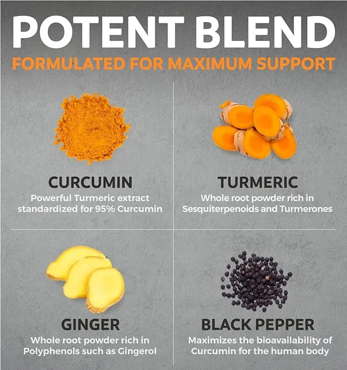USDA Organic Turmeric Curcumin with Black (4 Month 120 Vegan