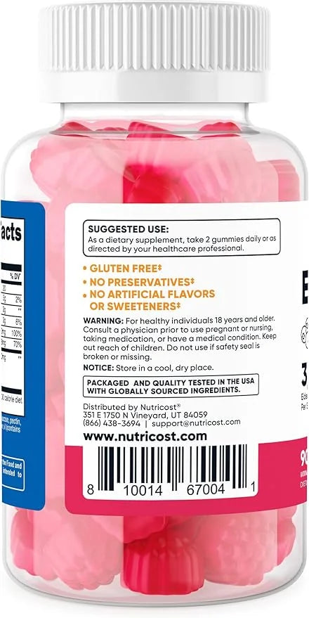 Nutricost Elderberry Gummies with Vitamin C 90 Gummies