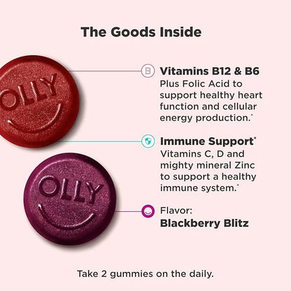OLLY Men's Multivitamin Gummy, Immune Support, 60 Day 120 Count