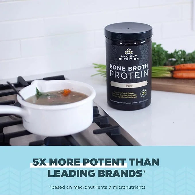 Ancient Nutrition Bone Broth Protein Powder, 20g Protein 40 Servings