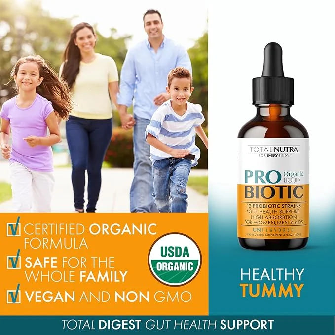 Liquid Probiotic for Women, Men, Kids, (4 Pack)