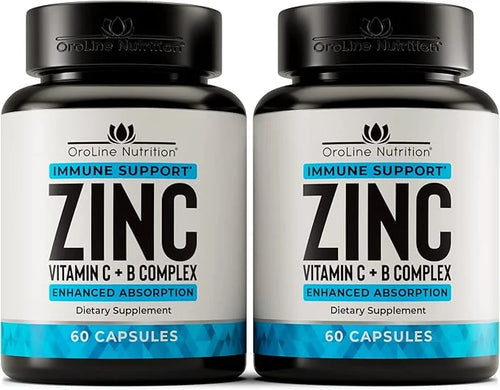 Premium Zinc Citrate 50 mg Supplement, 2-Pack Value 120 Capsules