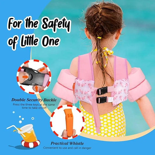 Moko Toddler Swim Vest for Kids, 20-50 lbs/22-66 lbs Clearance Swim Arm Band Cartoon Swimming Wings Pool Float Vests Sleev...