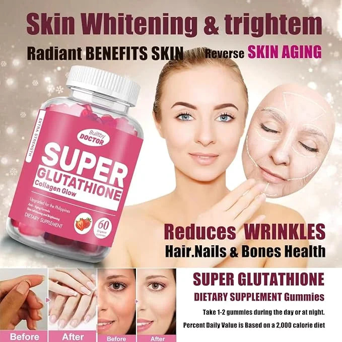 Super glutathione collagen glow gummies,Glutathione Skin Care