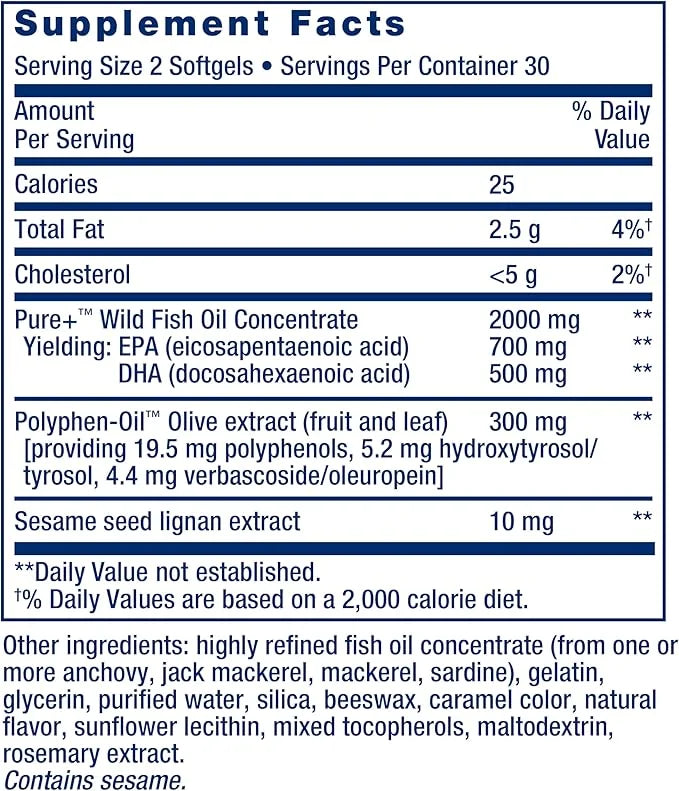Life Extension Super Omega-3 EPA/DHA Fish 60 Softgels