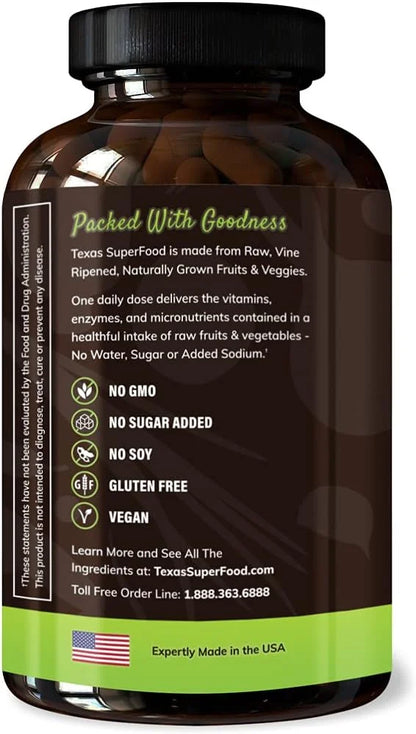 Original Superfood Capsules, Superfood Reds and Greens, All-Natural Whole Food Dietary Supplement, Non-GMO, Gluten Free, V...
