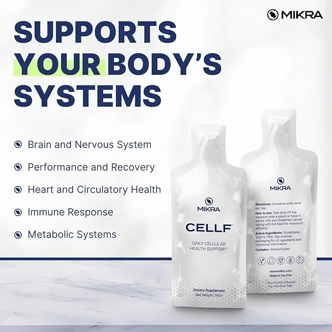 CELLF™ 2.0 Cellular Performance Supplement 30 Day CoQ10 PQQ 10ml Each