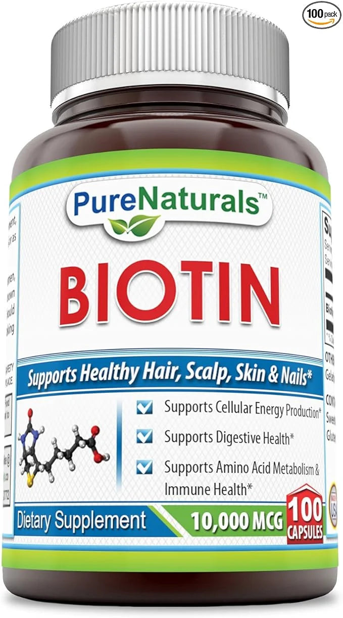 Pure Naturals Biotin 10,000 Mcg, 100