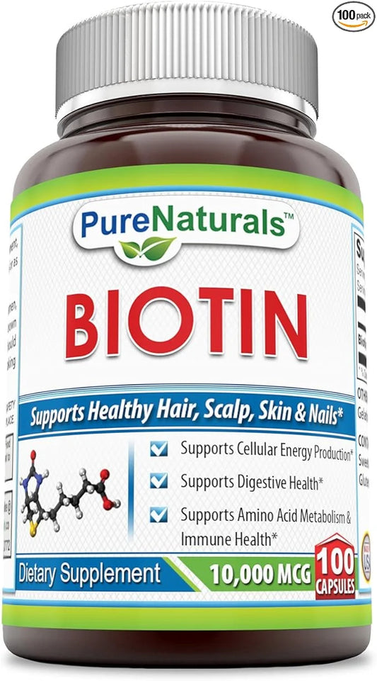 Pure Naturals Biotin 10,000 Mcg, 100
