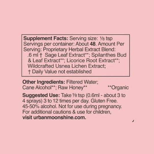 Urban Moonshine Throat Spray 1 Fl