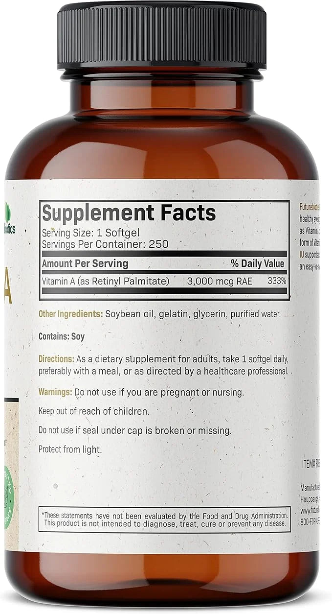 Futurebiotics Vitamin A 10,000 IU Premium 250 Softgels