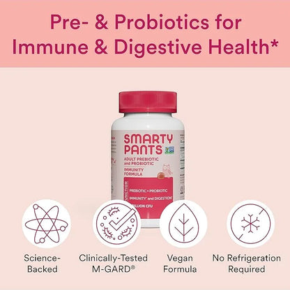 SmartyPants Men's & Women's Probiotic Immunity 60 Count (30 Day