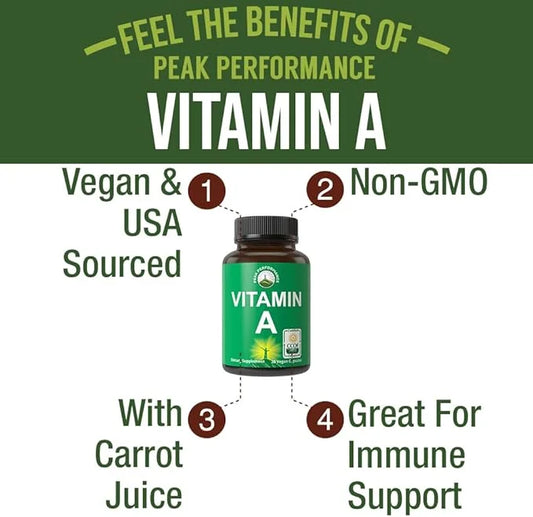 Peak Performance Certified Organic Vitamin A 5000 IU