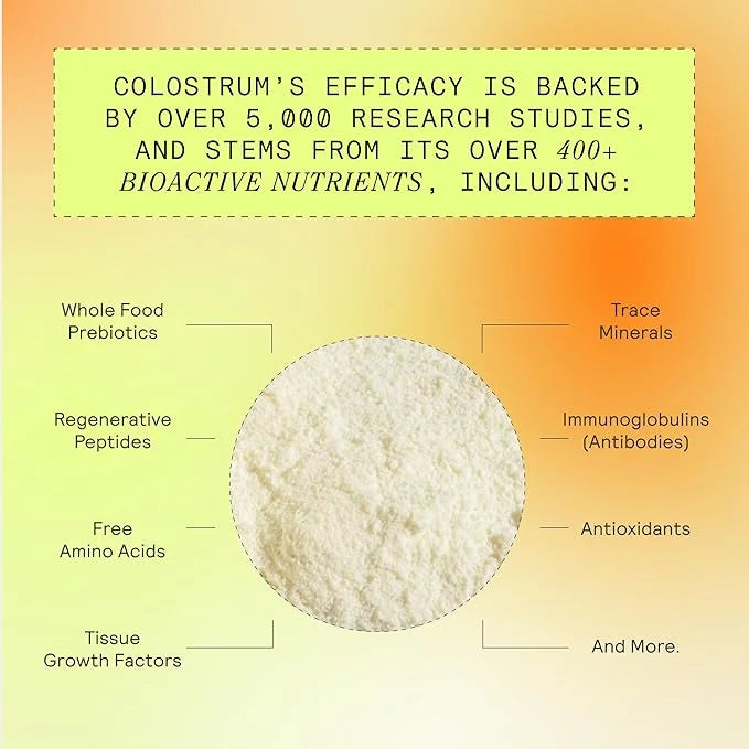 ARMRA Colostrum™ Premium Powder, Grass Fed, Gut Health Bloating Immunity Skin & Hair, Contains 400+ Bioactive Nutrients, P...
