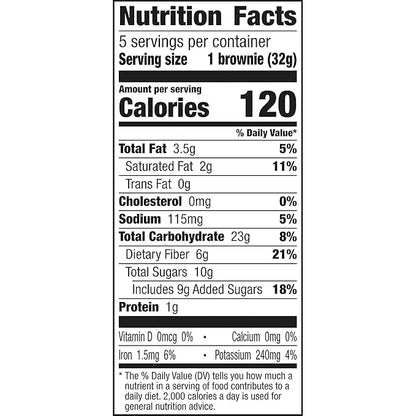 Fiber One Supreme Brownies, Cookie Dough, Snack Bars, 1.13 oz, 5 ct (Pack of 8) - Product Image