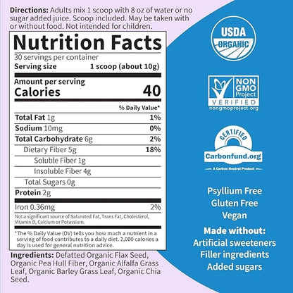 Garden of Life Organic Unflavored Fiber 30 servings