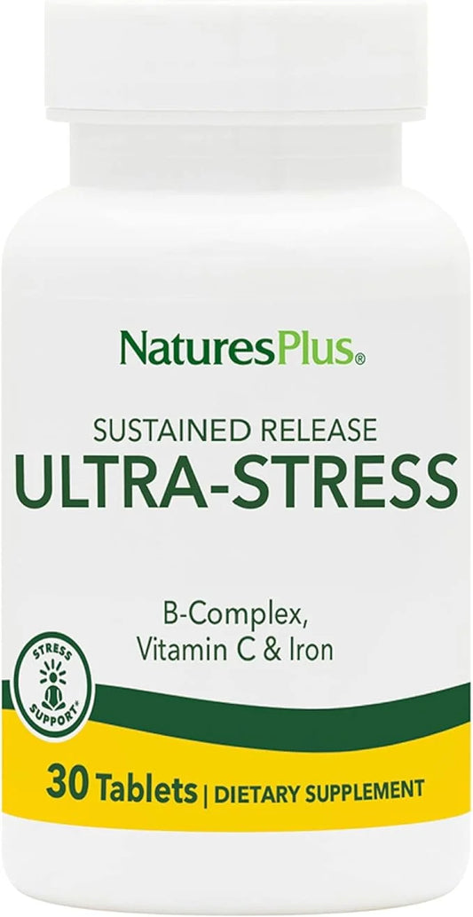 NaturesPlus Ultra-Stress with Iron, Sustained Release 30 Vegetarian 30 Servings