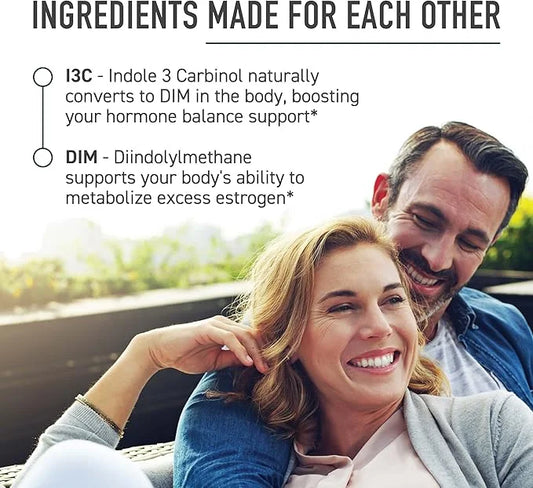SMNutrition DIM & Indole 3 Carbinol for Hormone Balance for Women & Men | I3C Complex | Estrogen Balance, Menopause Supple...
