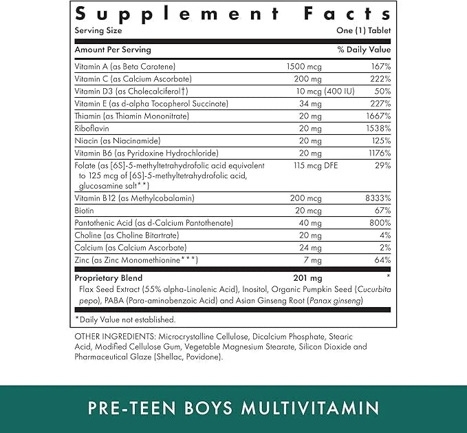 MICHAEL'S Health Naturopathic Programs Pre-Teen Boys 60 Vegetarian 60 Servings