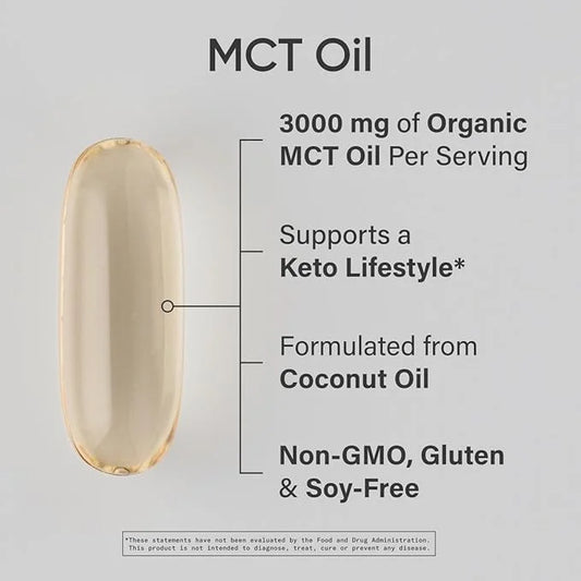 Sports Research Keto MCT Oil Capsules derived from Coconut Oil | Keto Fuel for The Brain & Body | Derived from Non-GMO Coc...
