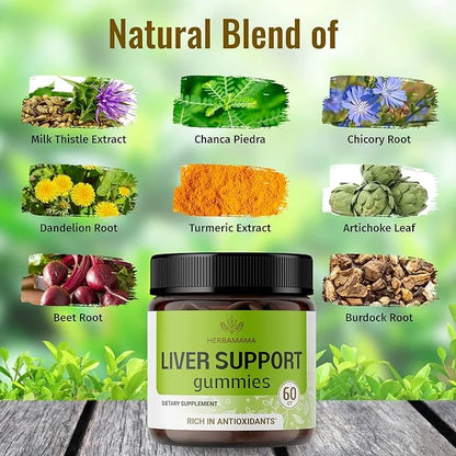 HERBAMAMA Liver Support Gummies 60 Chews