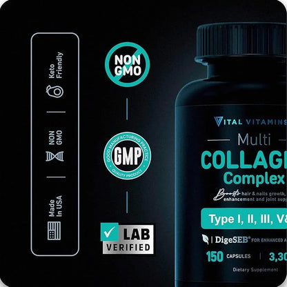 Vital Vitamins Collagen for Women & (2 Pack) 300 Capsules